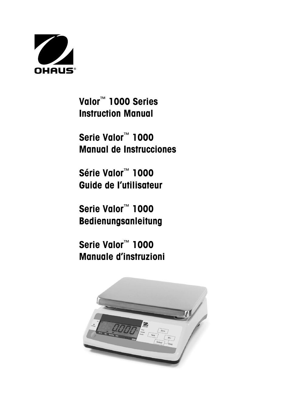 Ohaus Valor 1000 COMPACT FOOD SCALES Manual multi User Manual | 68 pages