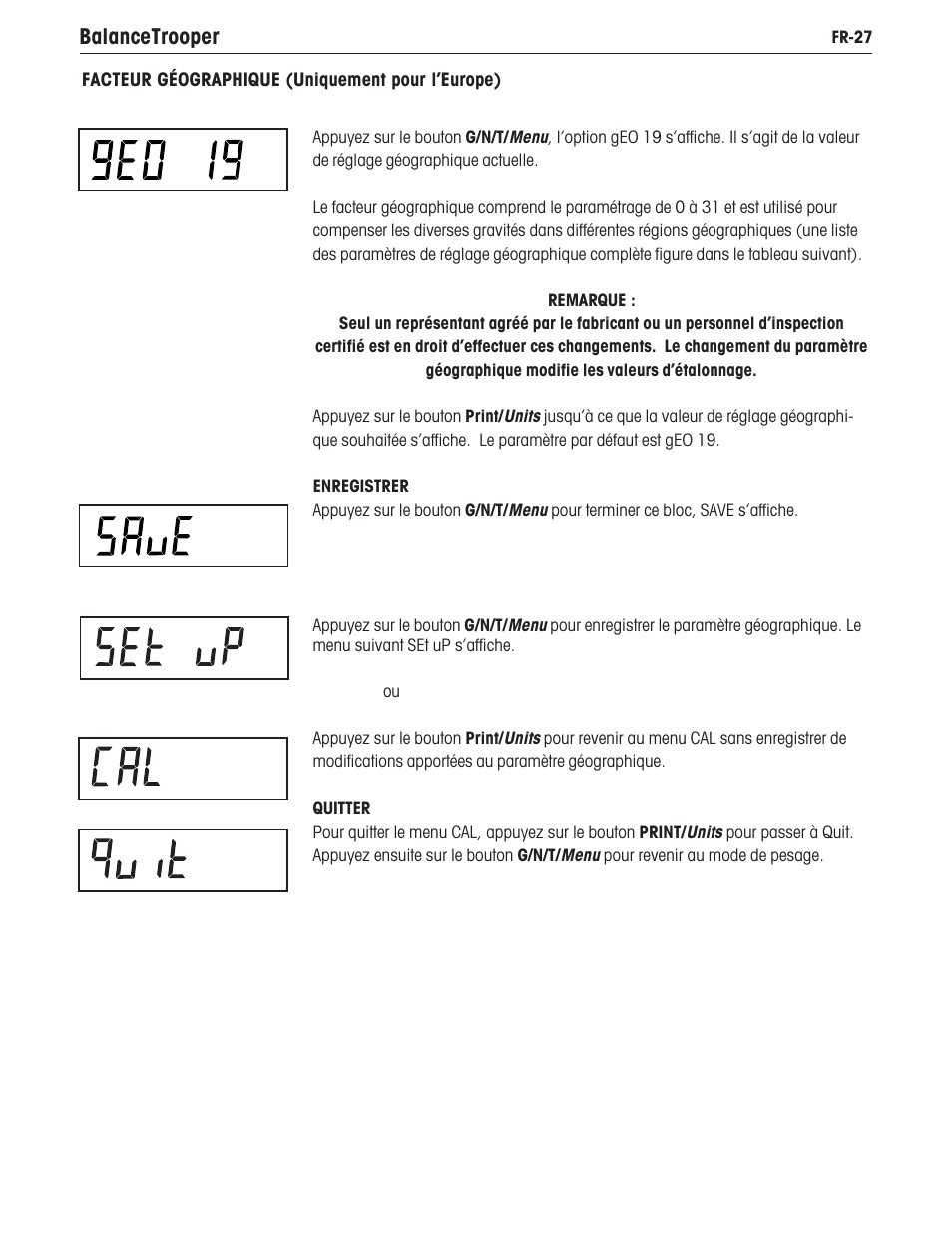 Balancetrooper | Ohaus TROOPER COMPACT SCALES Manual multi User Manual | Page 101 / 112