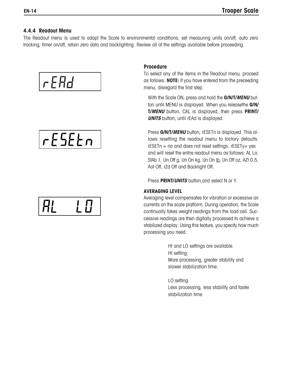 Trooper scale | Ohaus TROOPER COMPACT SCALES Manual multi User Manual | Page 20 / 112