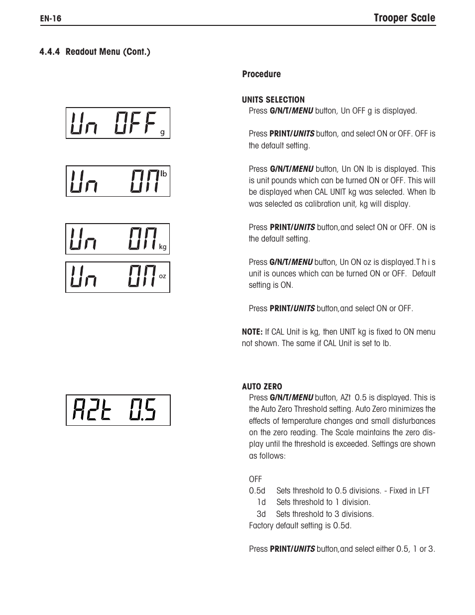 Trooper scale | Ohaus TROOPER COMPACT SCALES Manual multi User Manual | Page 22 / 112