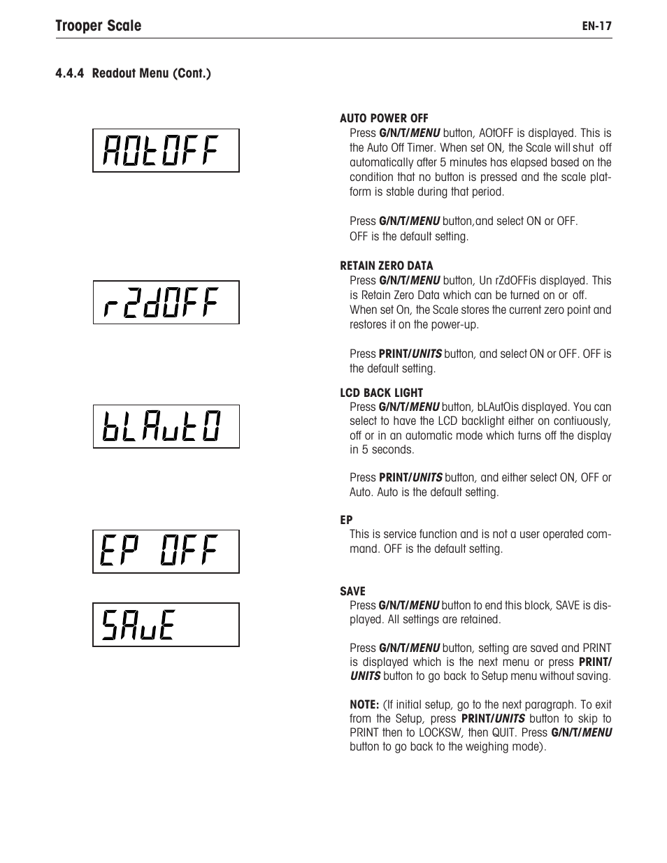 Trooper scale | Ohaus TROOPER COMPACT SCALES Manual multi User Manual | Page 23 / 112