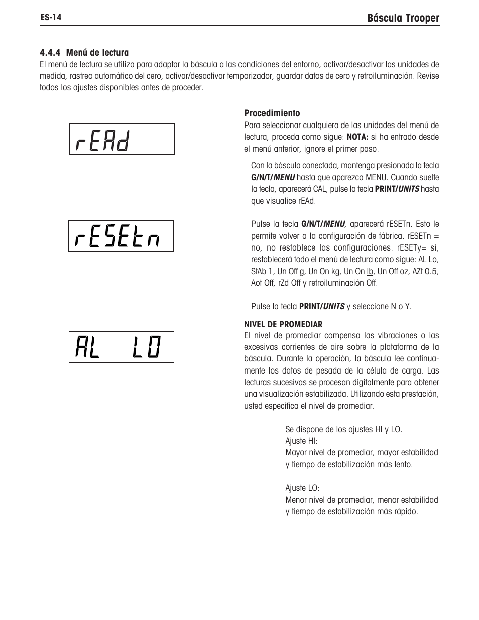 Báscula trooper | Ohaus TROOPER COMPACT SCALES Manual multi User Manual | Page 54 / 112