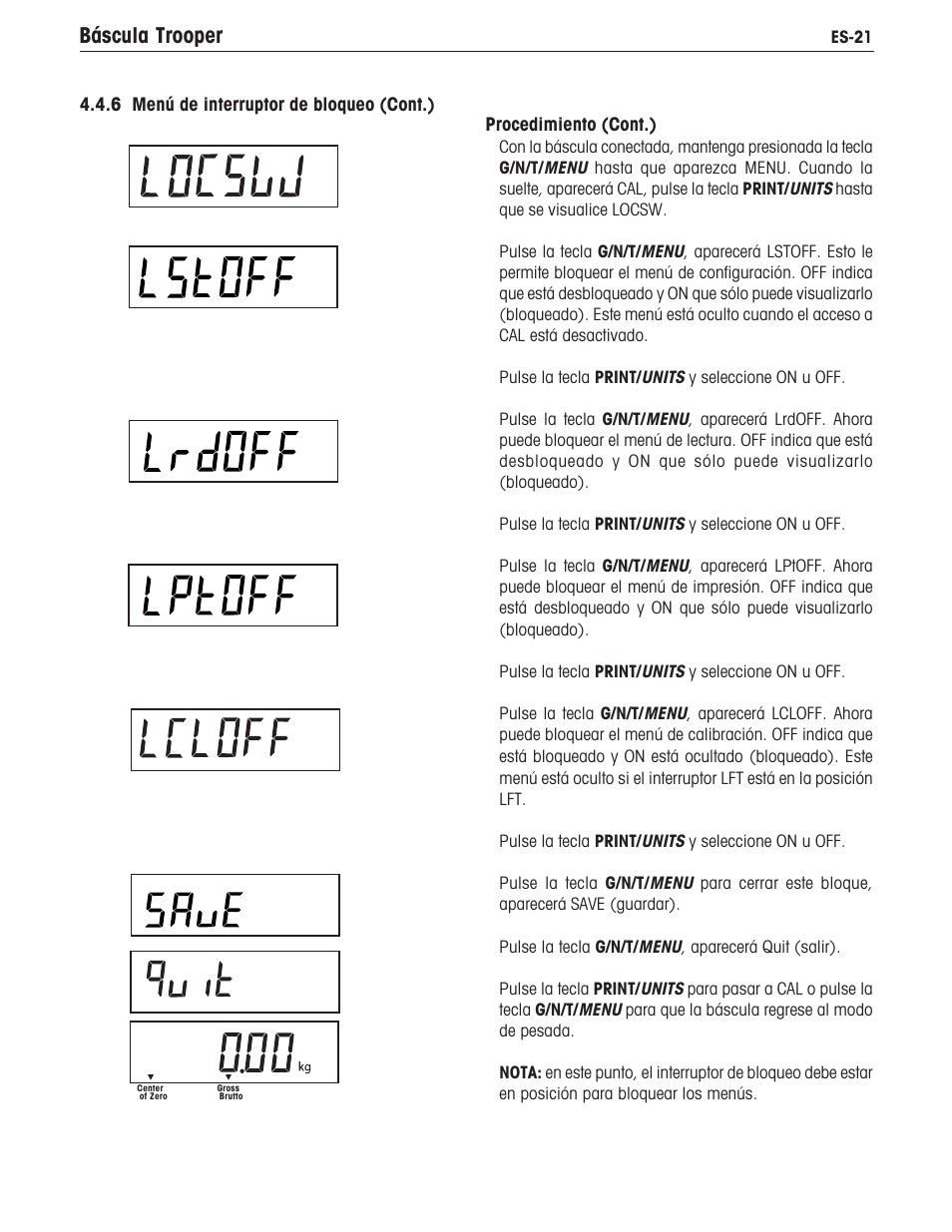 Báscula trooper | Ohaus TROOPER COMPACT SCALES Manual multi User Manual | Page 61 / 112