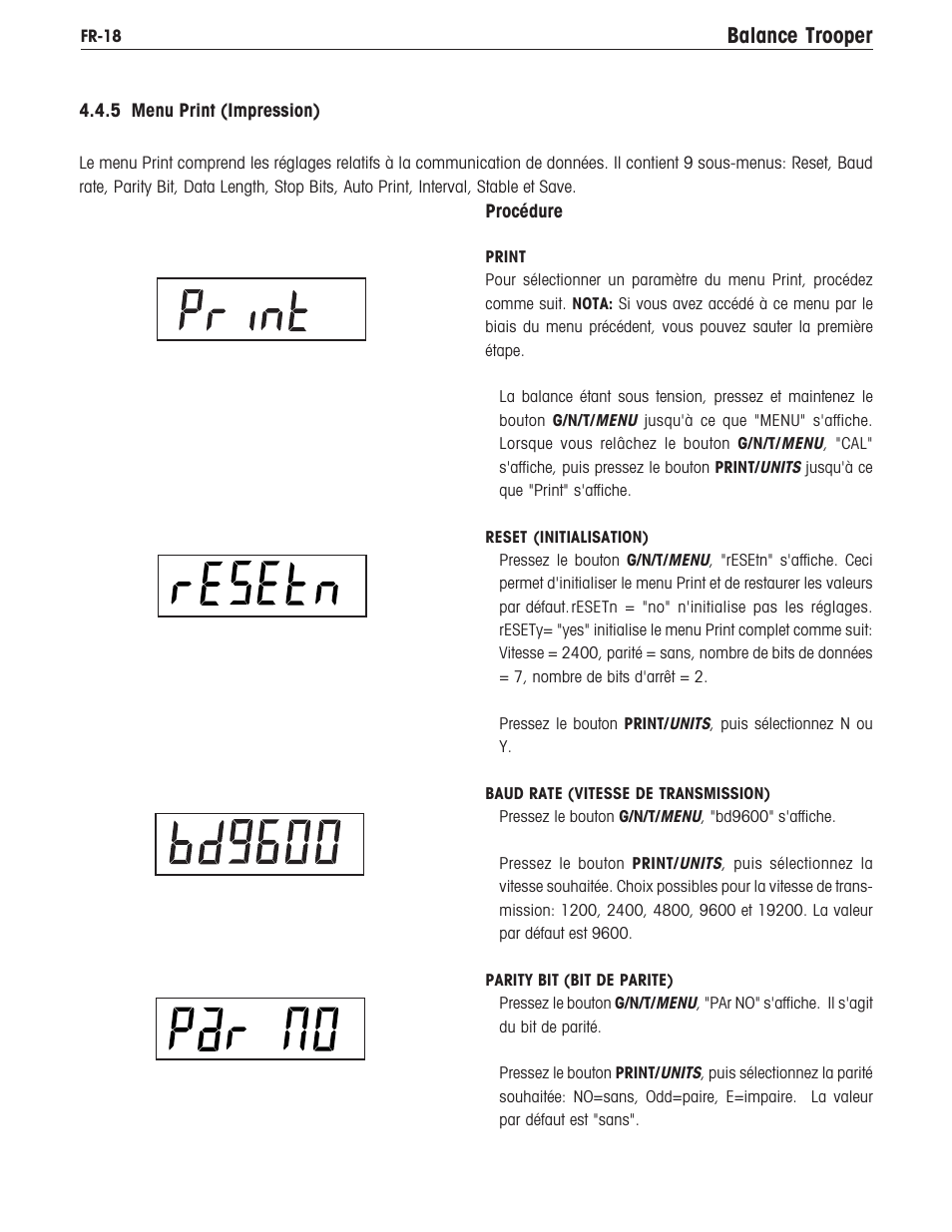 Balance trooper | Ohaus TROOPER COMPACT SCALES Manual multi User Manual | Page 92 / 112