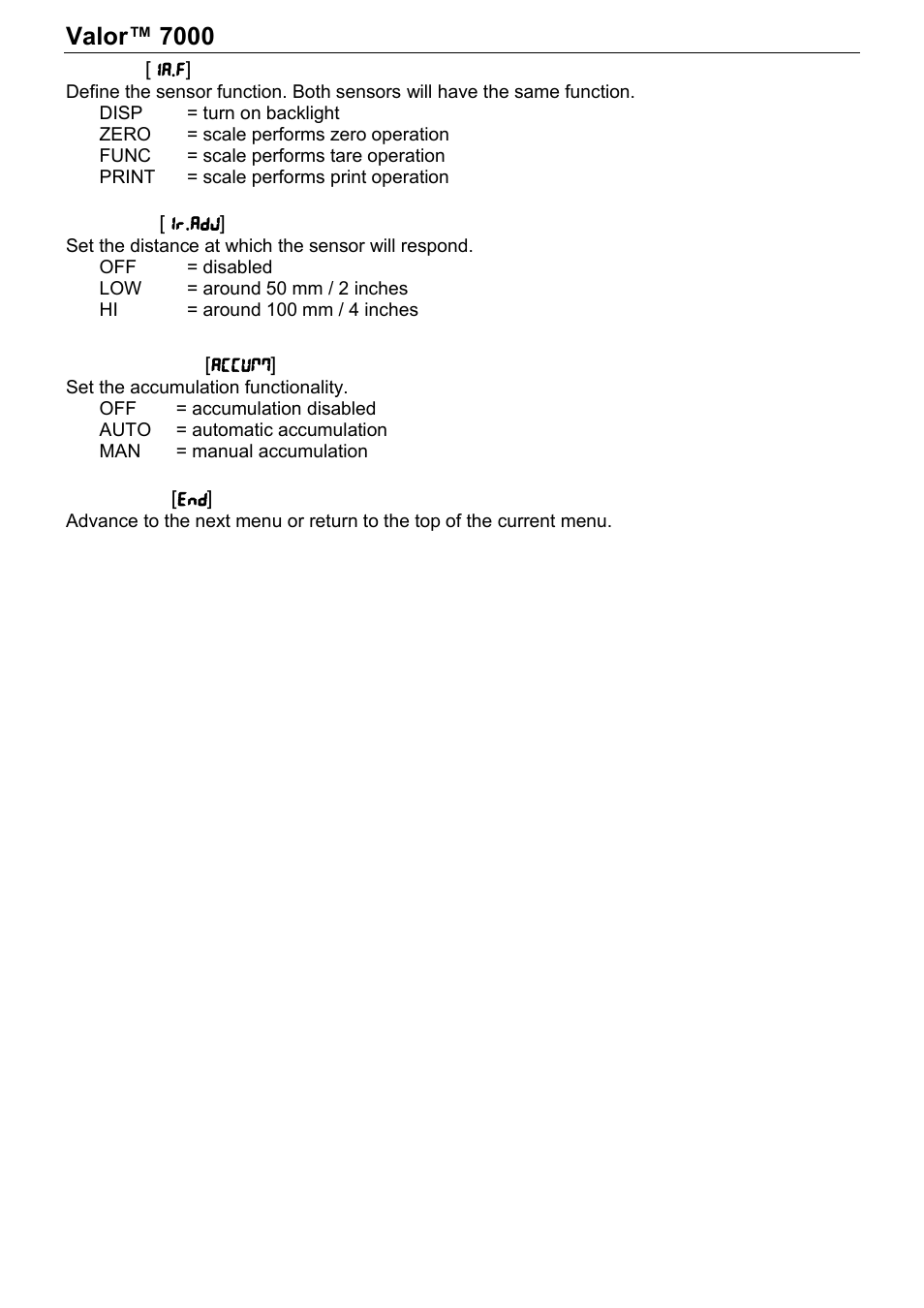 Valor™ 7000, Series en-15 | Ohaus Valor 7000 Series COMPACT FOOD SCALES Manual User Manual | Page 17 / 40