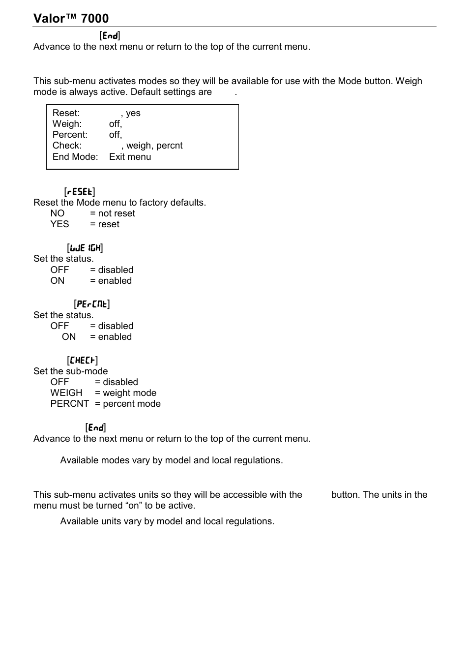 Valor™ 7000, Series en-17 | Ohaus Valor 7000 Series COMPACT FOOD SCALES Manual User Manual | Page 19 / 40