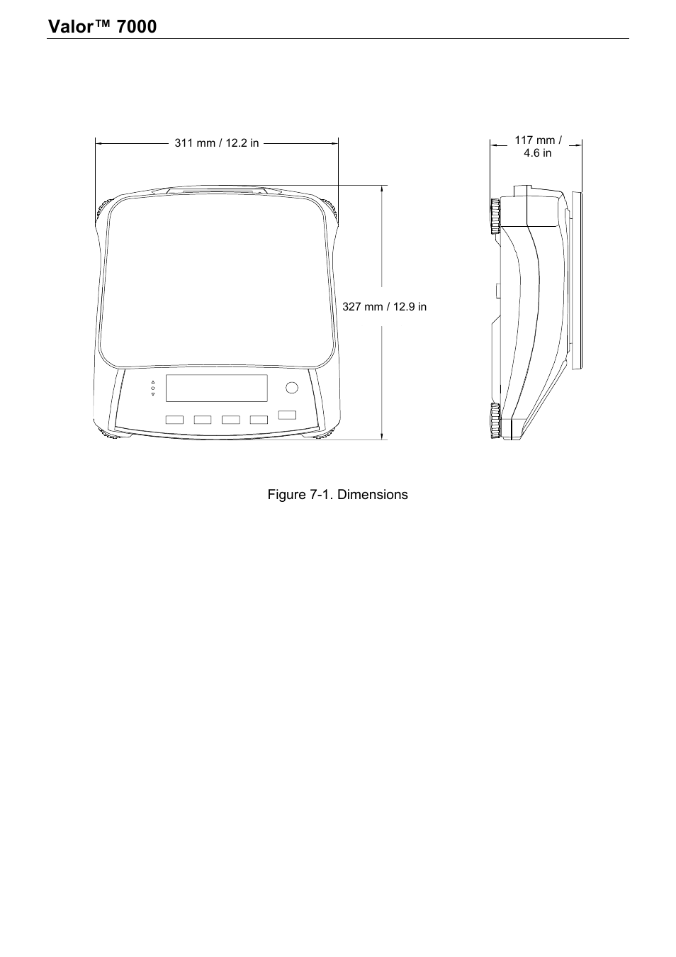 Valor™ 7000, Series en-31, 2 drawings | Ohaus Valor 7000 Series COMPACT FOOD SCALES Manual User Manual | Page 33 / 40