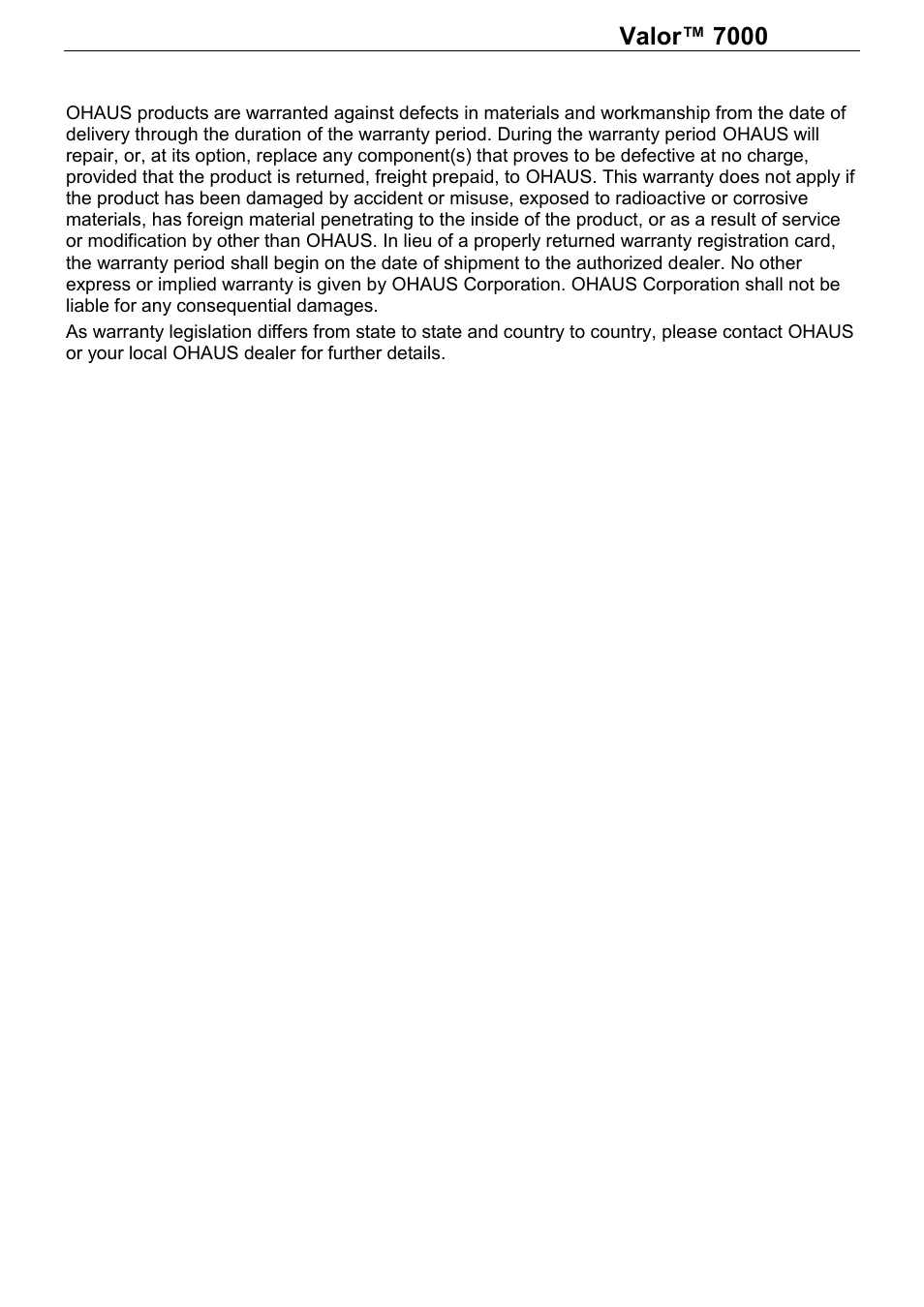 Series | Ohaus Valor 7000 Series COMPACT FOOD SCALES Manual User Manual | Page 38 / 40