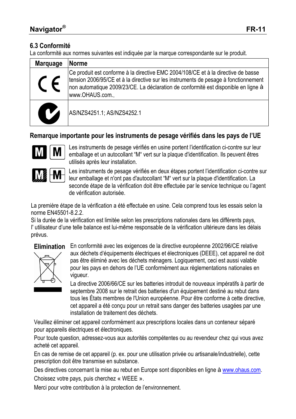 Ohaus NAVIGATOR NVT User Manual | Page 37 / 64