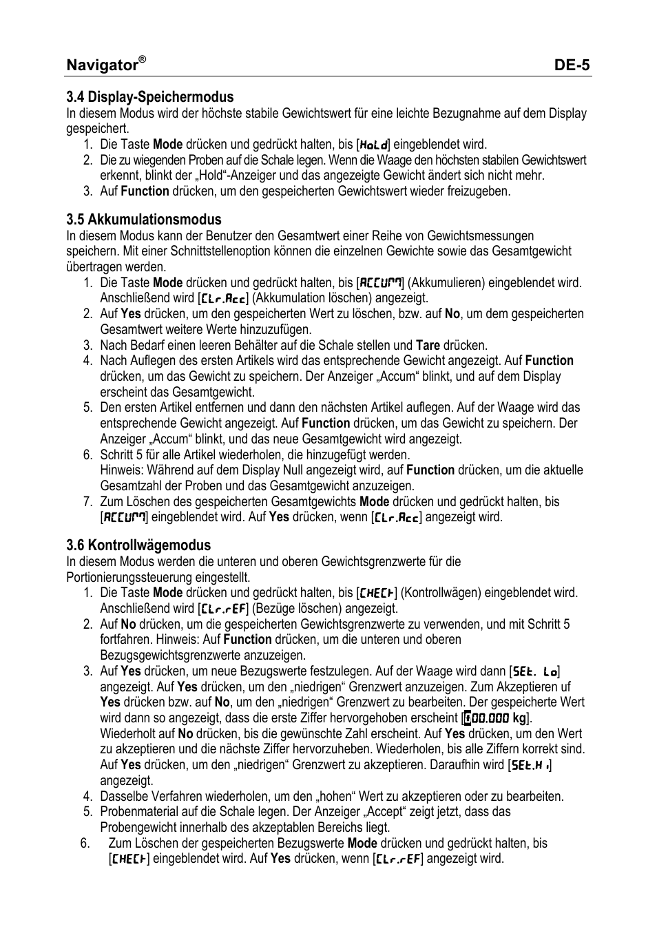 Ohaus NAVIGATOR NVT User Manual | Page 43 / 64
