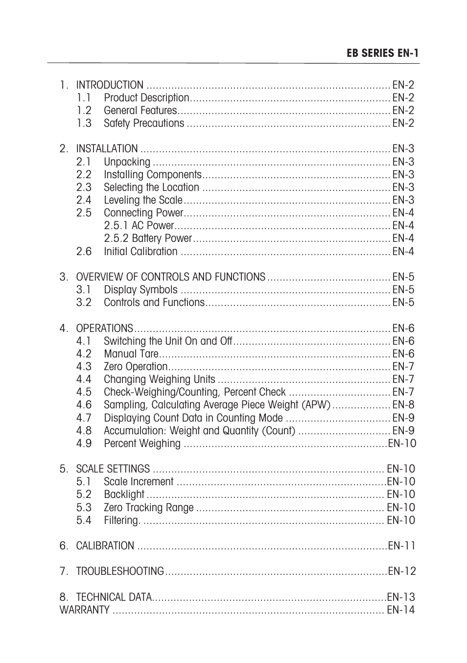 Ohaus EB COMPACT SCALES Manual multi User Manual | Page 7 / 80
