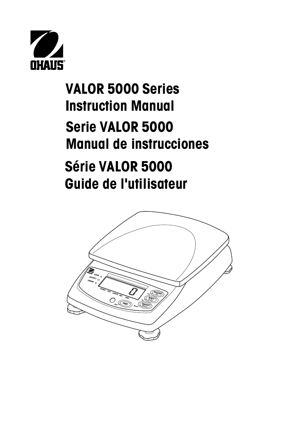 Ohaus Valor 5000 COMPACT FOOD SCALES Manual multi User Manual | 92 pages