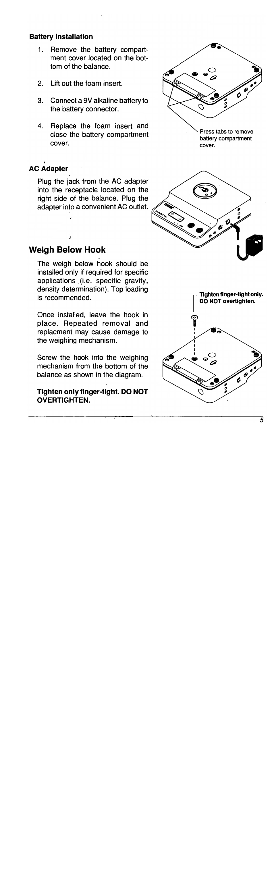 Ohaus C 305 ELECTRONIC BALANCE User Manual | Page 15 / 64