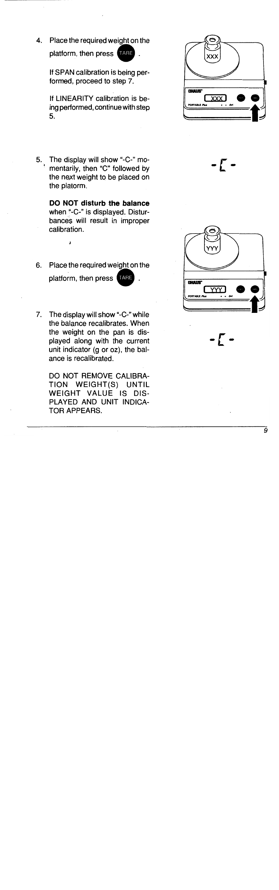 Ohaus C 305 ELECTRONIC BALANCE User Manual | Page 19 / 64