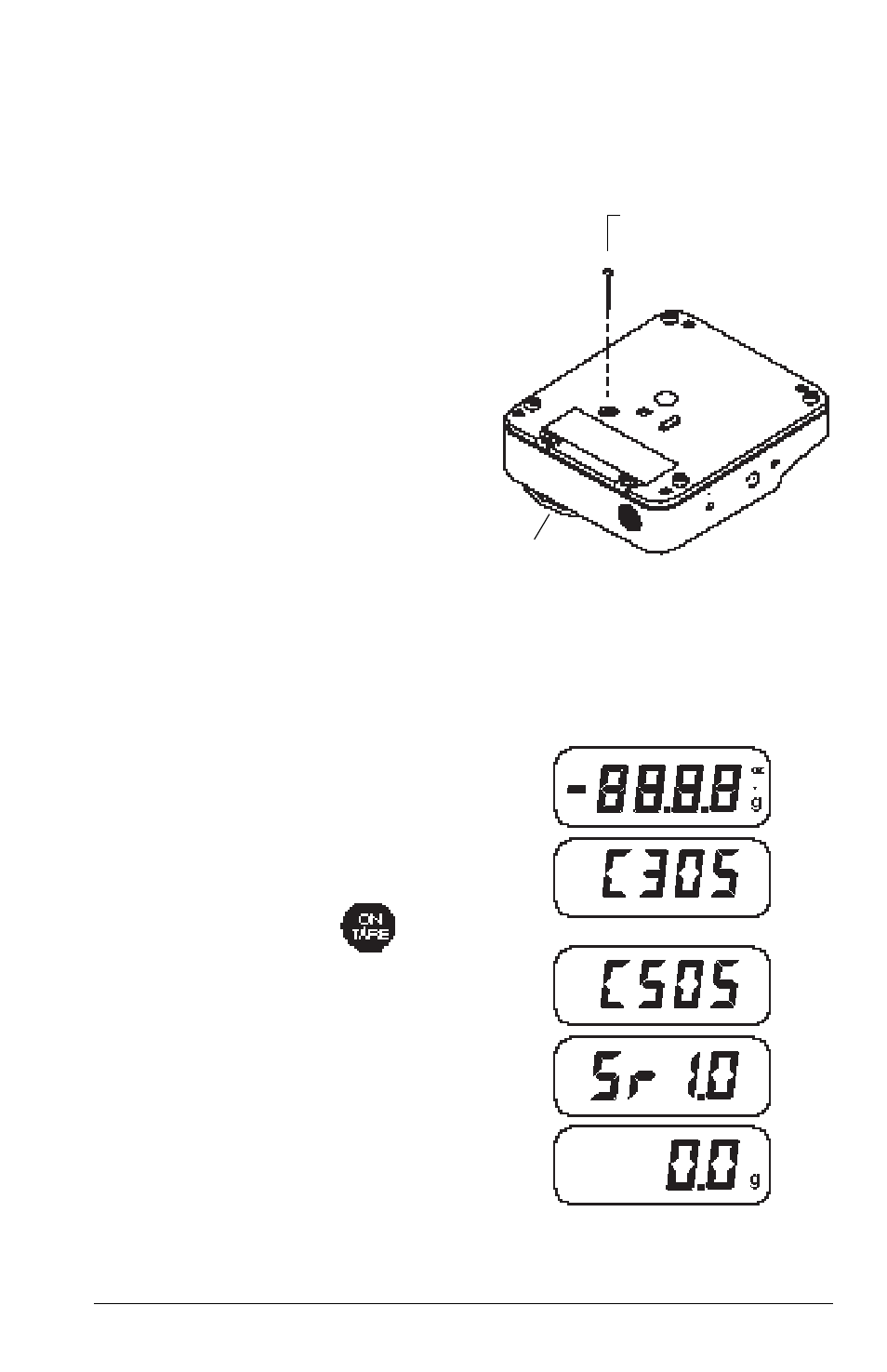 Weigh below hook, Operation, Turning the balance on | Ohaus C 305 ELECTRONIC BALANCE User Manual | Page 33 / 64