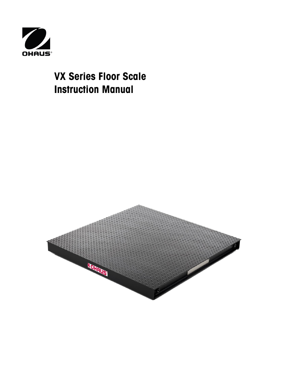 Ohaus VX SERIES FLOOR SCALES Manual User Manual | 17 pages