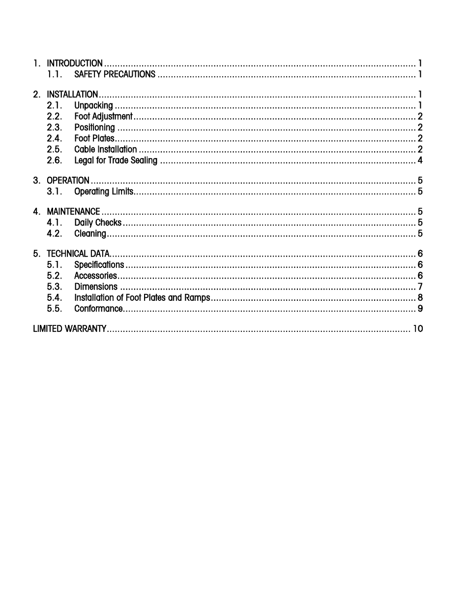 Ohaus VX SERIES FLOOR SCALES Manual User Manual | Page 3 / 17