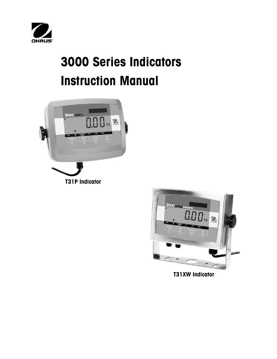 Ohaus T31XW Indicator Manual en User Manual | 46 pages