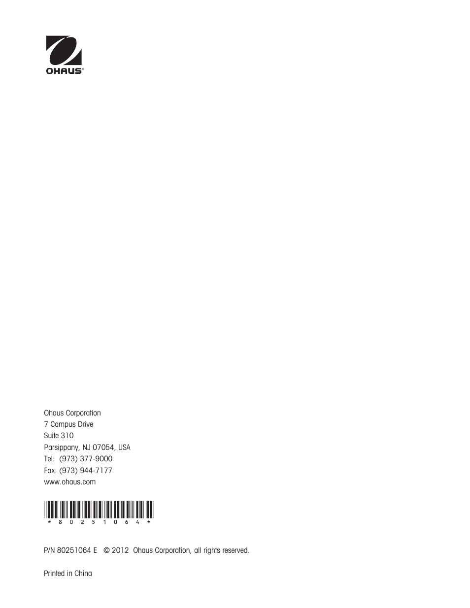 Ohaus T31XW Indicator Manual en User Manual | Page 46 / 46