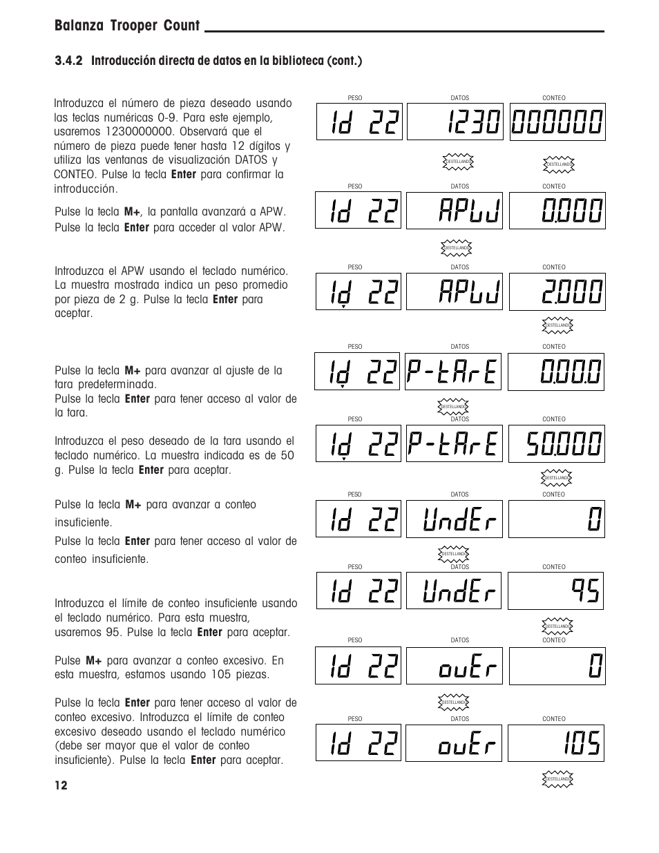 Balanza trooper count | Ohaus TROOPER COMPACT COUNTING SCALES Manual multi User Manual | Page 49 / 104