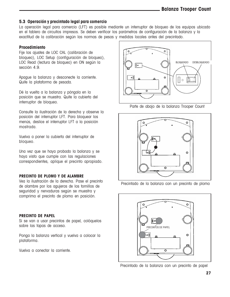 Balanza trooper count | Ohaus TROOPER COMPACT COUNTING SCALES Manual multi User Manual | Page 64 / 104
