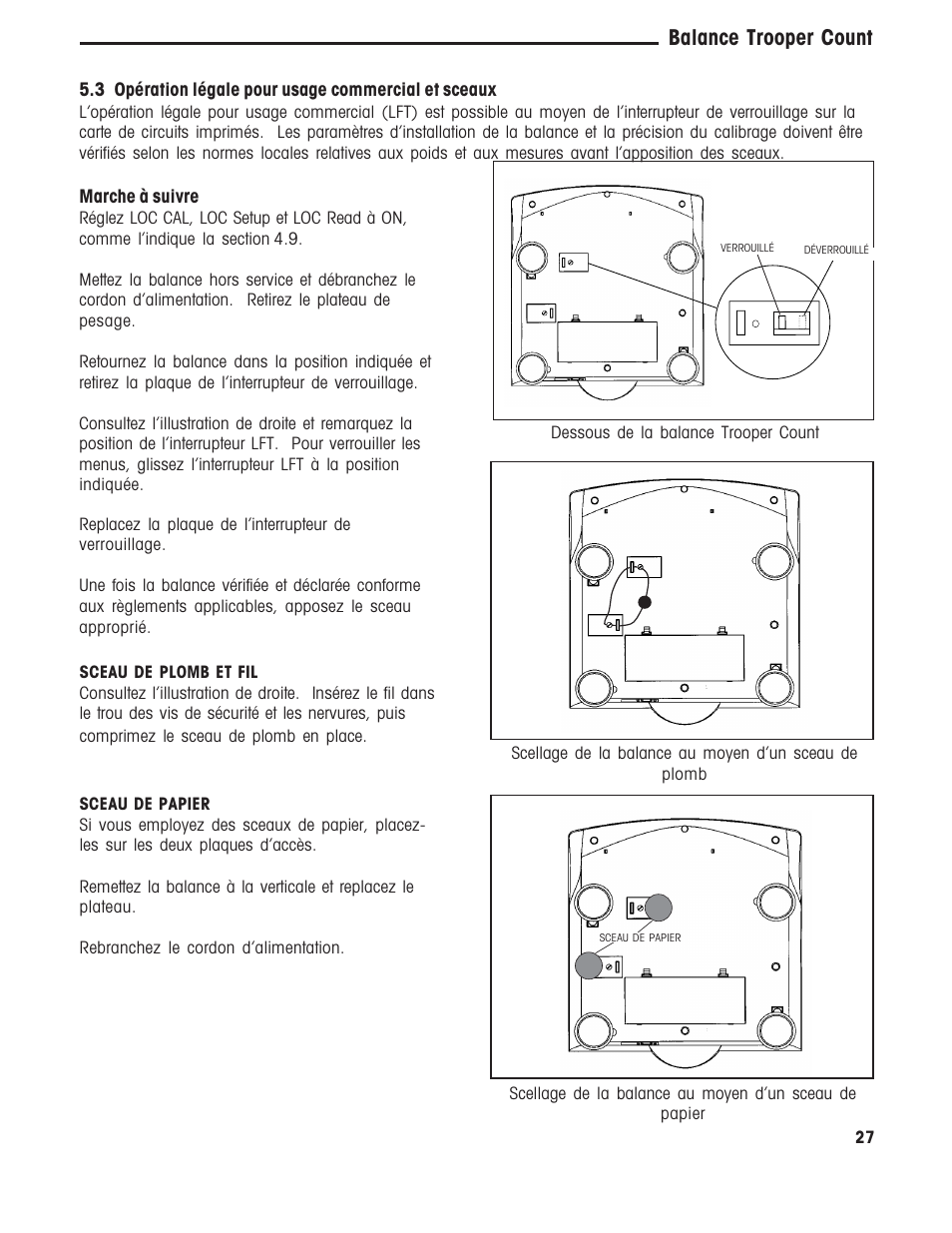 Balance trooper count | Ohaus TROOPER COMPACT COUNTING SCALES Manual multi User Manual | Page 97 / 104