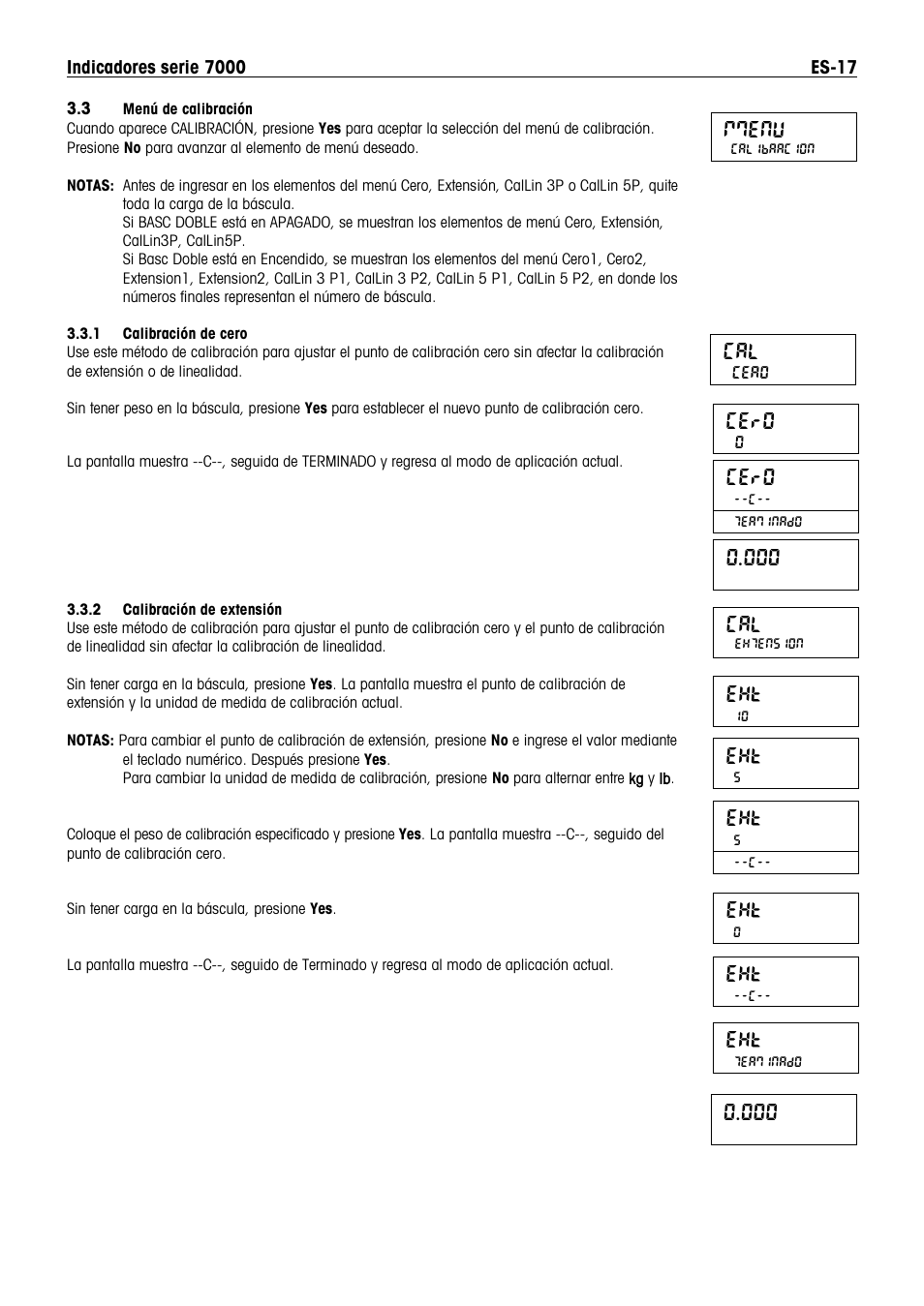 Cero, Mmenu | Ohaus DEFENDER 7000 BENCH SCALES Manual es User Manual | Page 19 / 80