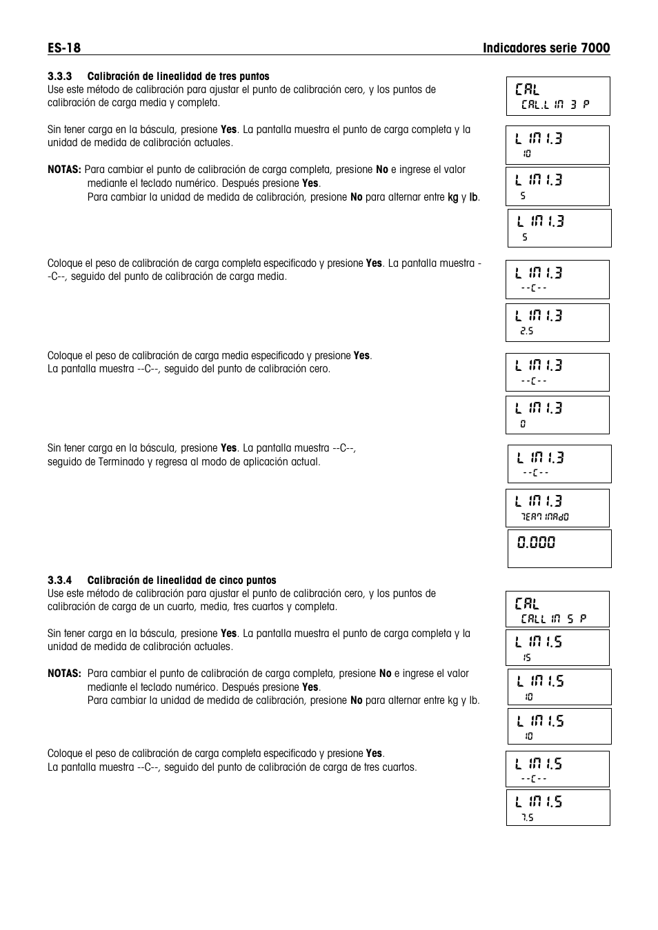 Lini.3, Lini.5 | Ohaus DEFENDER 7000 BENCH SCALES Manual es User Manual | Page 20 / 80