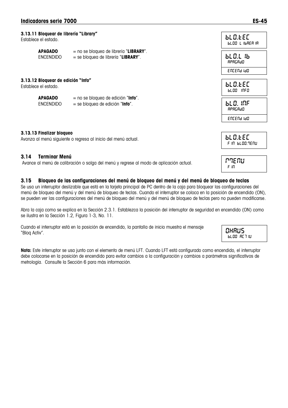 Blo.tec, Ohaus, Blo.lib | Blo.inf, Mmenu | Ohaus DEFENDER 7000 BENCH SCALES Manual es User Manual | Page 47 / 80