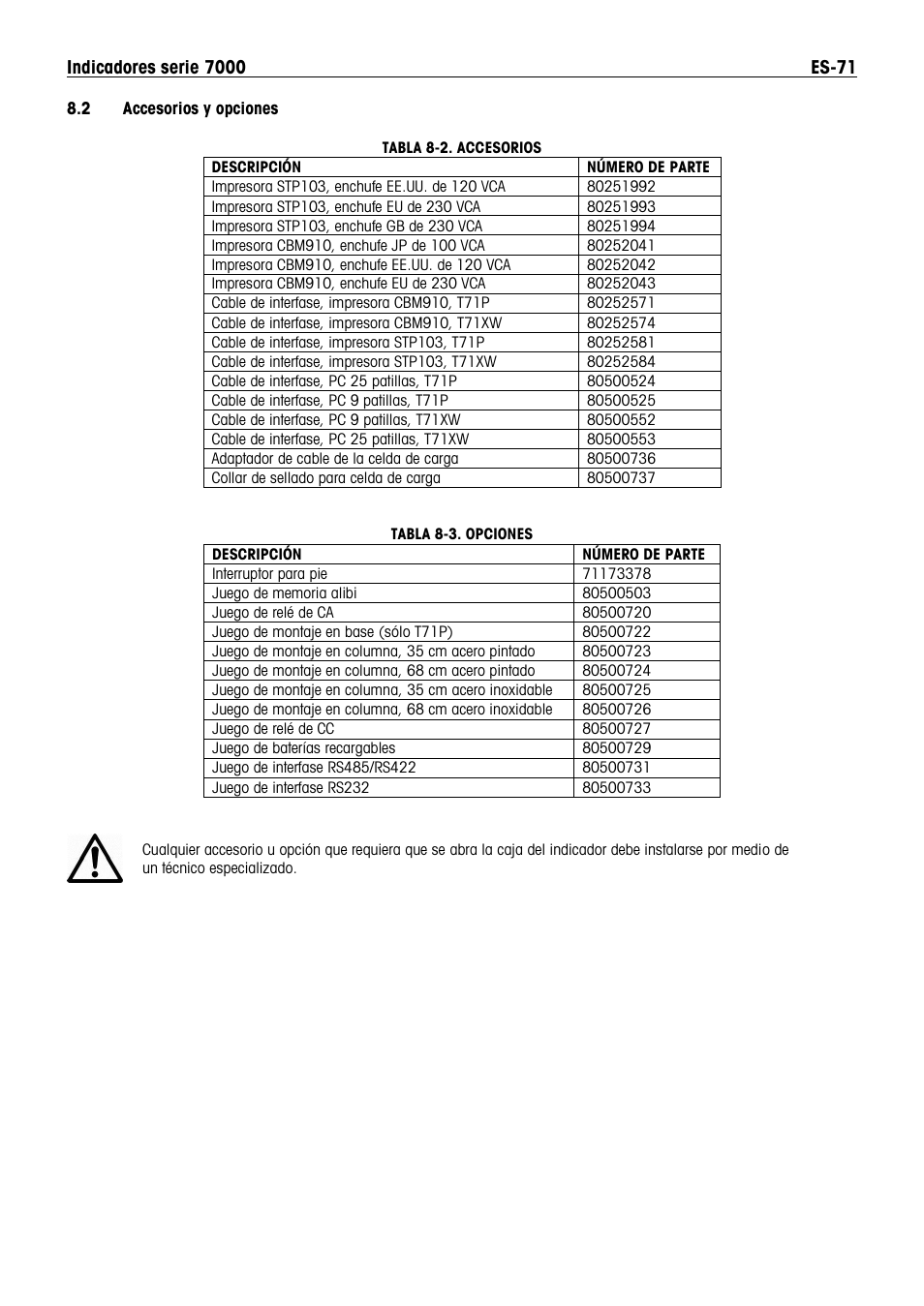 Ohaus DEFENDER 7000 BENCH SCALES Manual es User Manual | Page 73 / 80