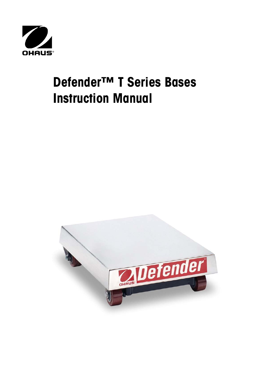 Ohaus DEFENDER T Series Bases Manual en User Manual | 8 pages