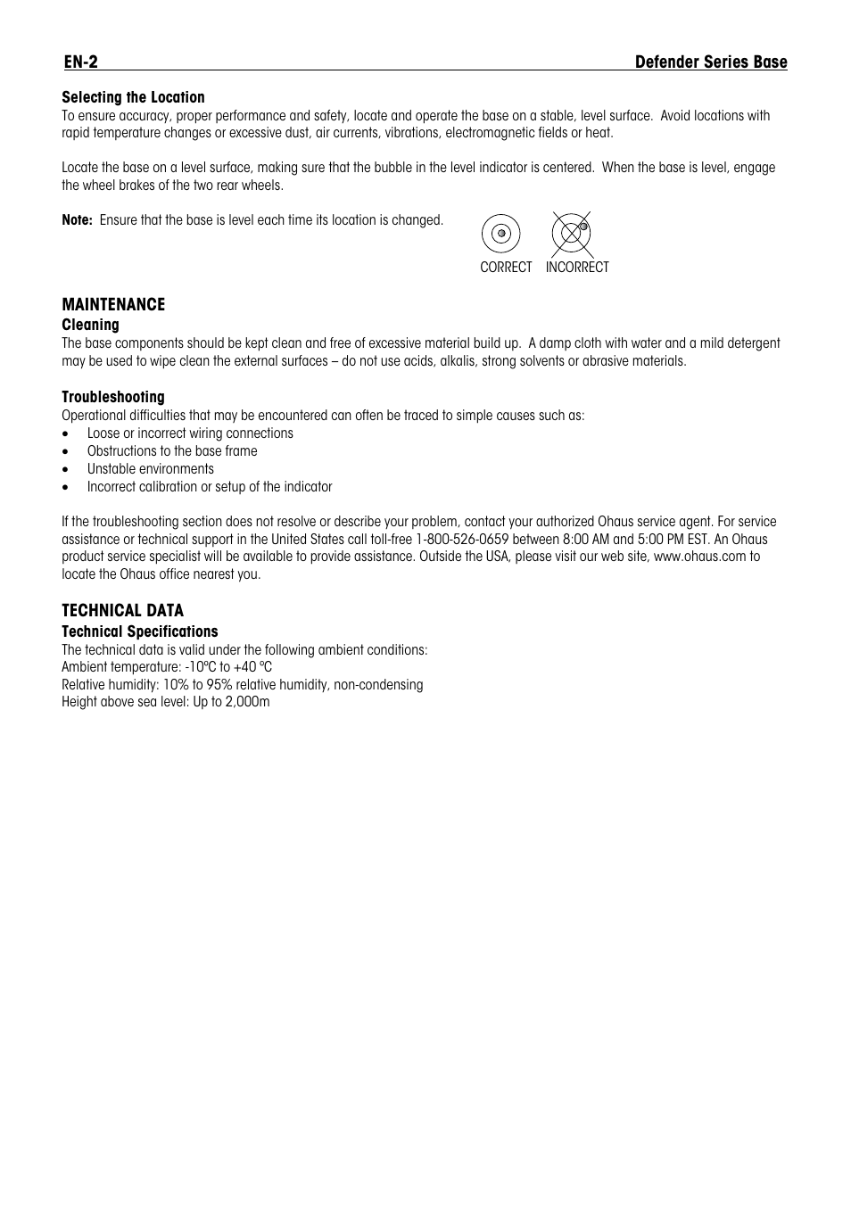 Ohaus DEFENDER T Series Bases Manual en User Manual | Page 4 / 8