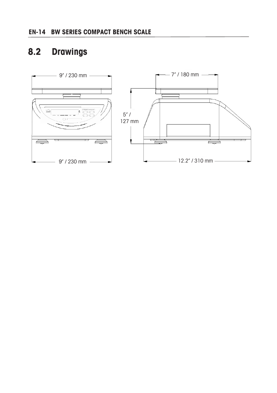 Drawings | Ohaus BW WASHDOWN SCALES Manual multi User Manual | Page 16 / 52