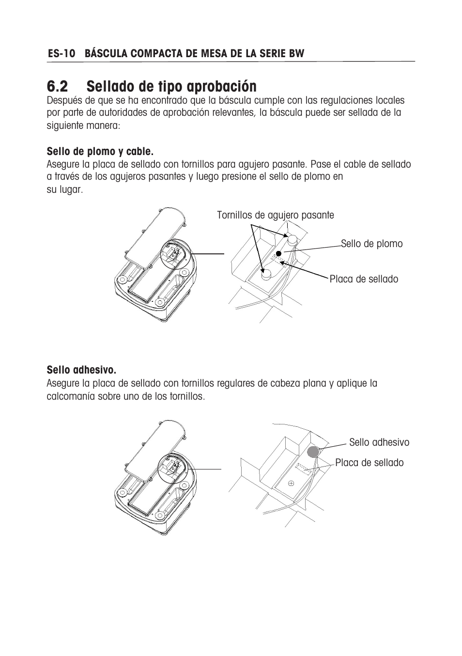  sellado de tipo aprobación | Ohaus BW WASHDOWN SCALES Manual multi User Manual | Page 28 / 52