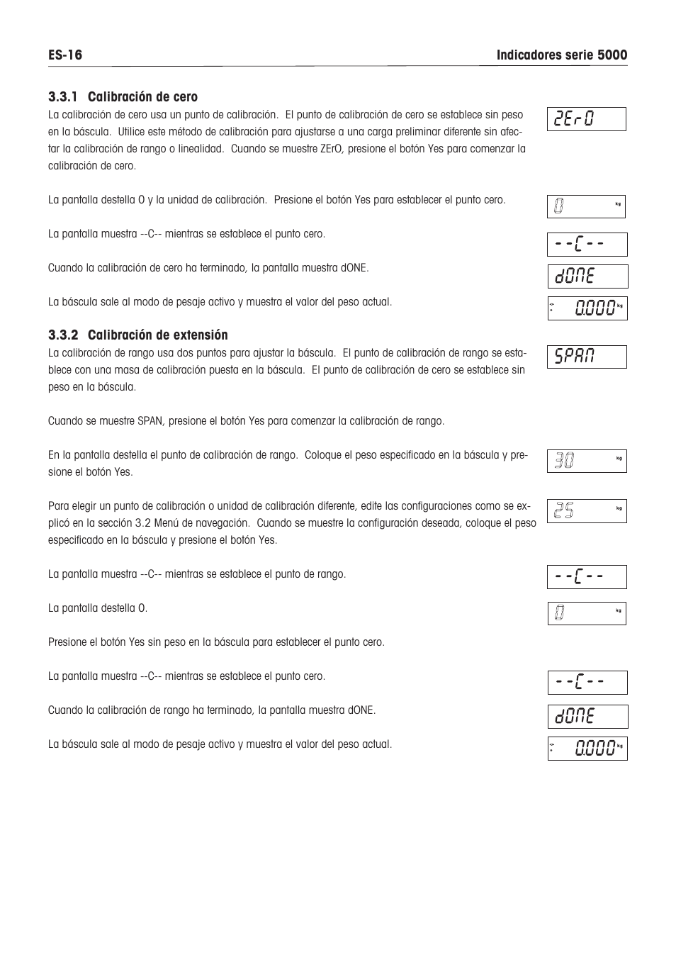 Calibración de extensión | Ohaus DEFENDER 5000 BENCH SCALES Manual es User Manual | Page 18 / 64