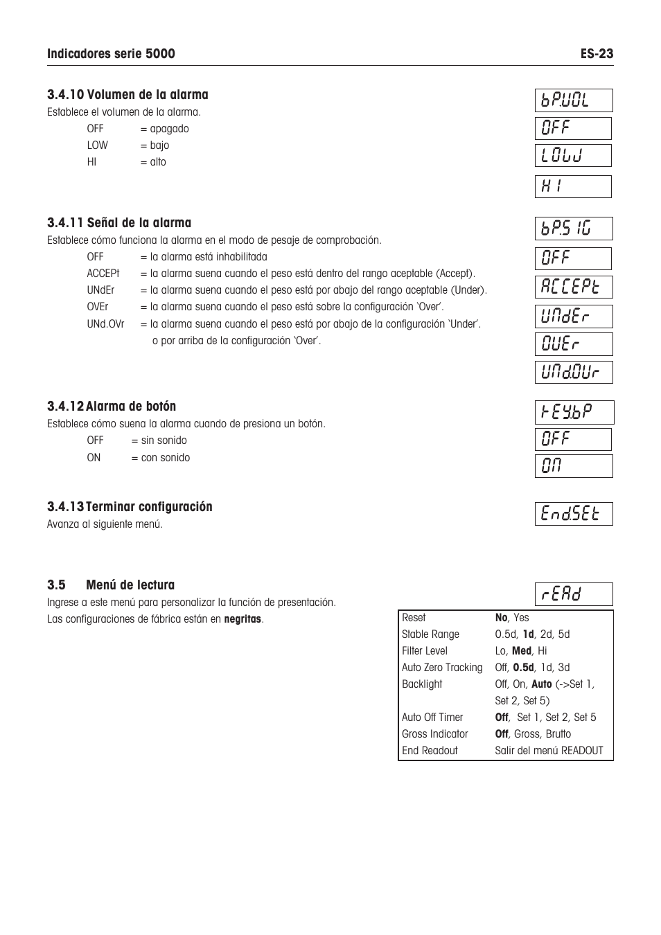 Ohaus DEFENDER 5000 BENCH SCALES Manual es User Manual | Page 25 / 64