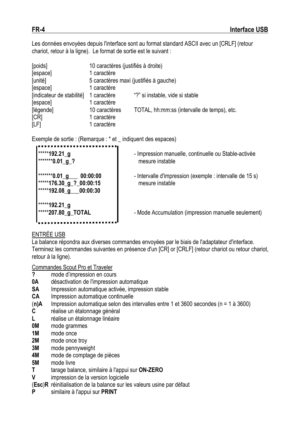 Ohaus NAVIGATOR NVT USB Interface Manual multi User Manual | Page 18 / 52