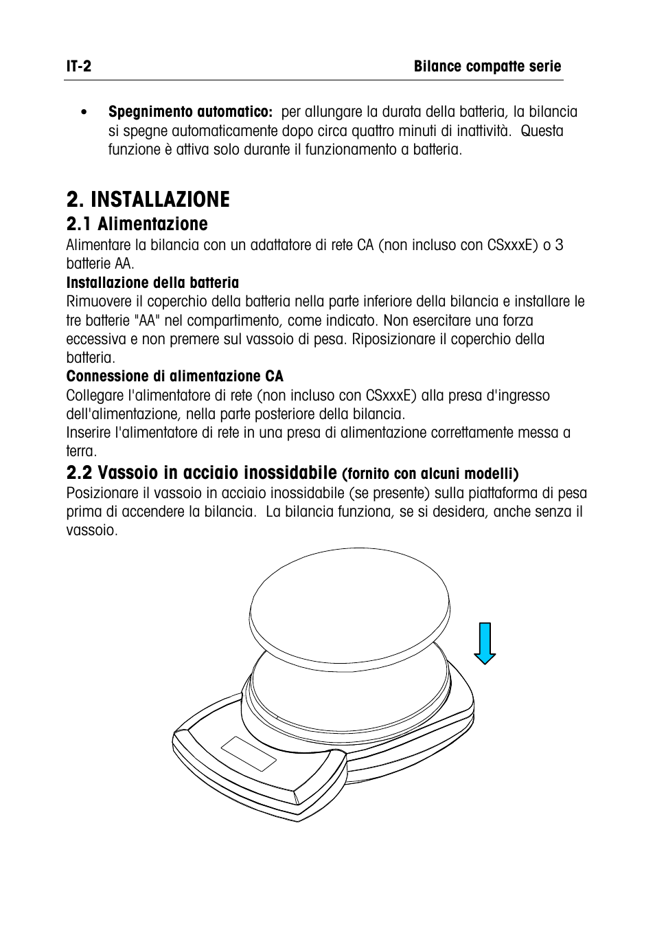 Installazione | Ohaus RUBY JEWELRY SCALES Manual multi User Manual | Page 27 / 44