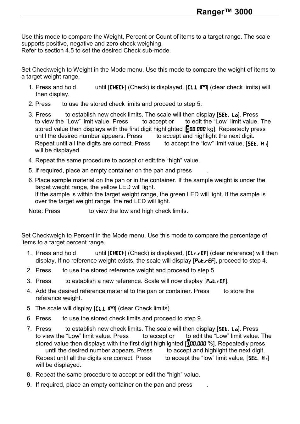 Series | Ohaus RANGER 3000 COMPACT SCALES Manual User Manual | Page 10 / 40