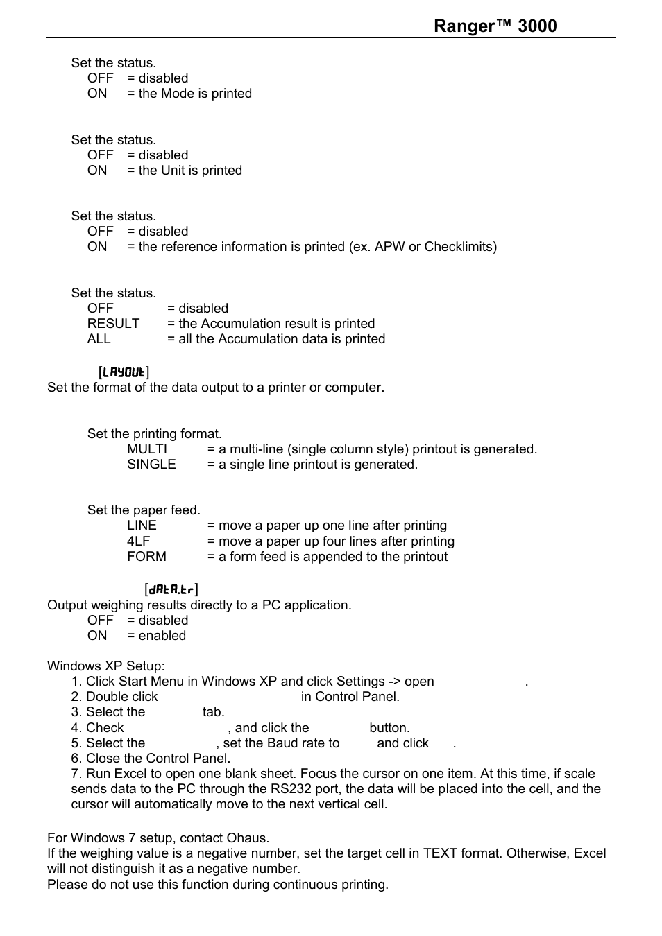 Series | Ohaus RANGER 3000 COMPACT SCALES Manual User Manual | Page 22 / 40