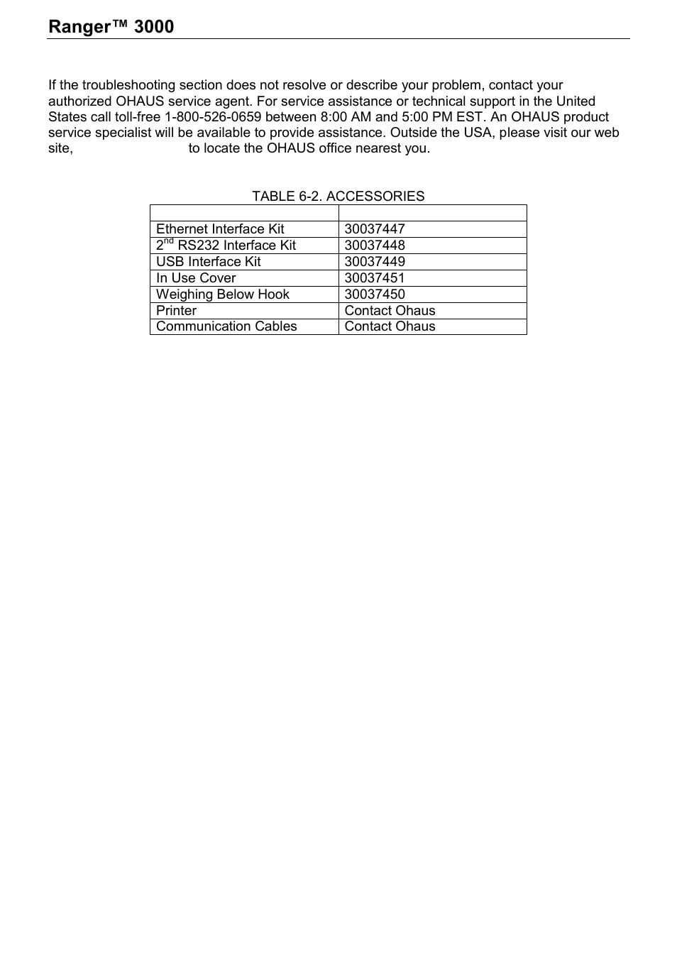 Ranger™ 3000, Series en-29 | Ohaus RANGER 3000 COMPACT SCALES Manual User Manual | Page 31 / 40