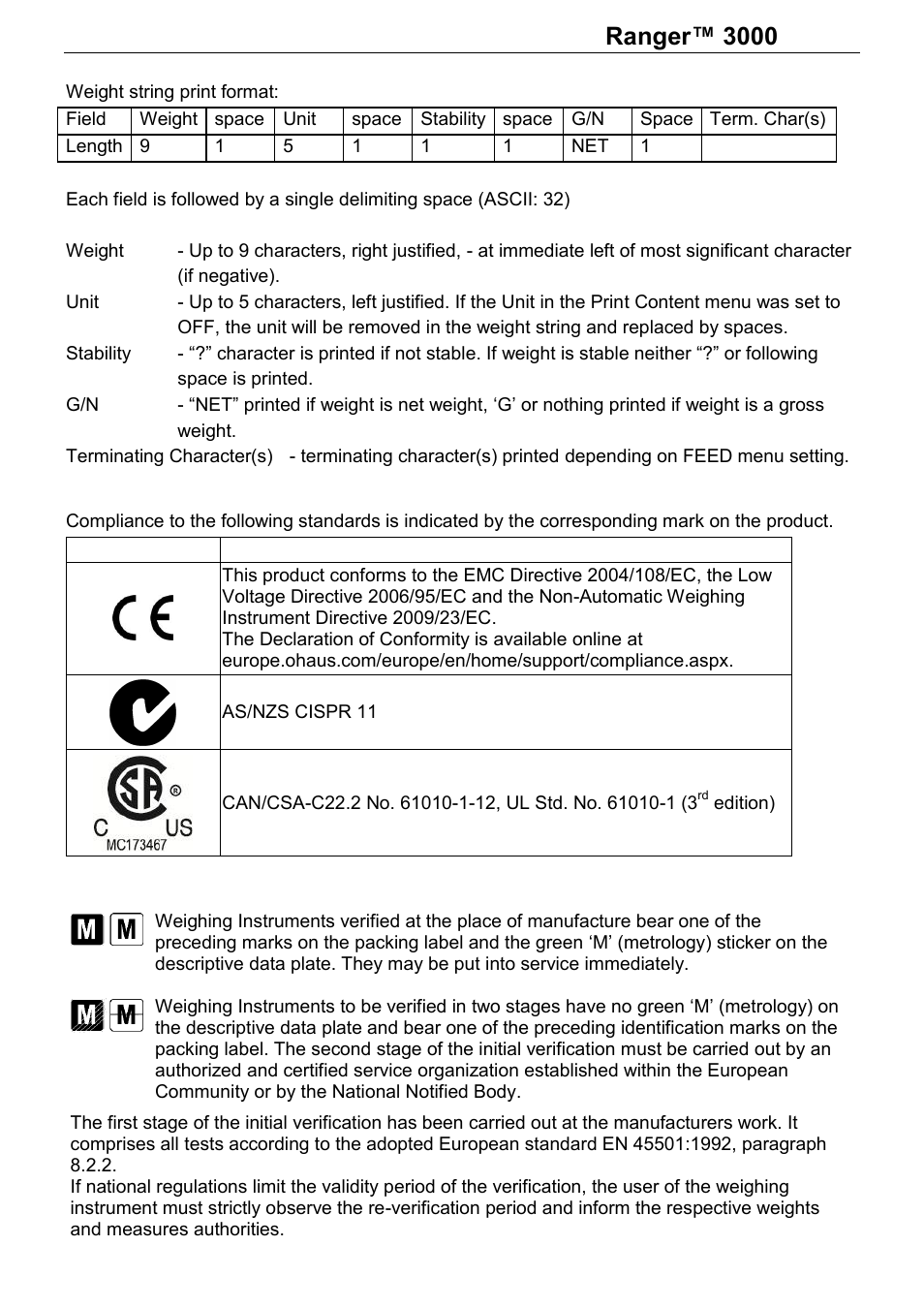 Series | Ohaus RANGER 3000 COMPACT SCALES Manual User Manual | Page 36 / 40