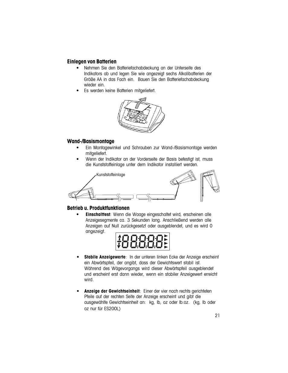 Ohaus ES COMPACT BENCH SCALES Manual multi User Manual | Page 21 / 56