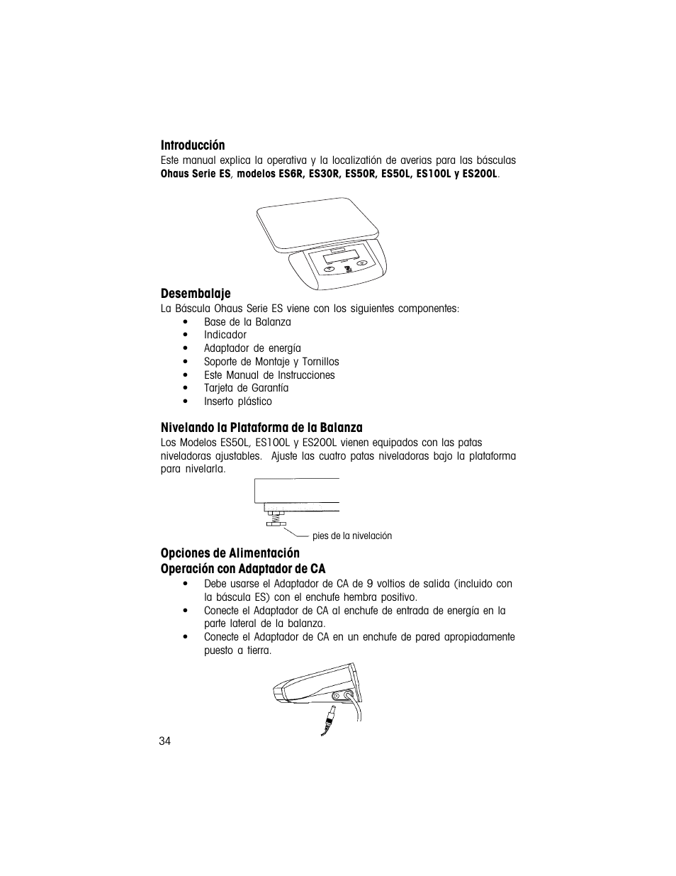 Ohaus ES COMPACT BENCH SCALES Manual multi User Manual | Page 34 / 56