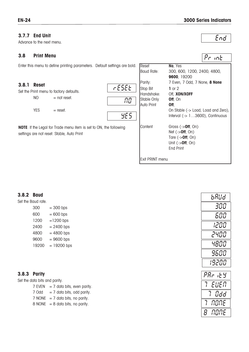 Ohaus VX SERIES FLOOR SCALES Indicator T32XW Manual en User Manual | Page 26 / 48