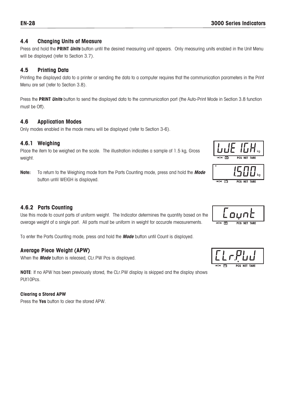 Ohaus VX SERIES FLOOR SCALES Indicator T32XW Manual en User Manual | Page 30 / 48