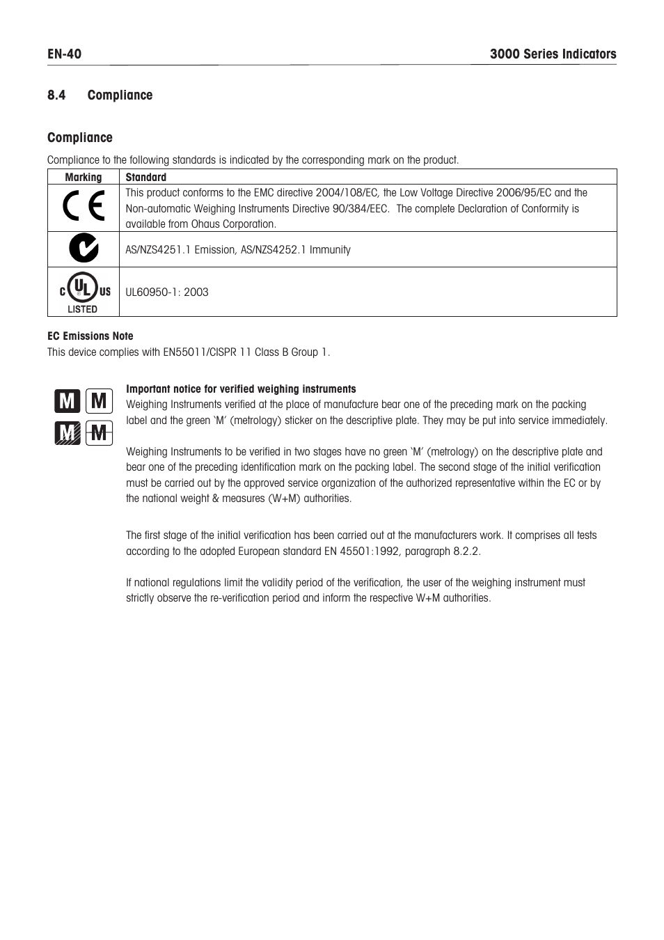 Ohaus VX SERIES FLOOR SCALES Indicator T32XW Manual en User Manual | Page 42 / 48