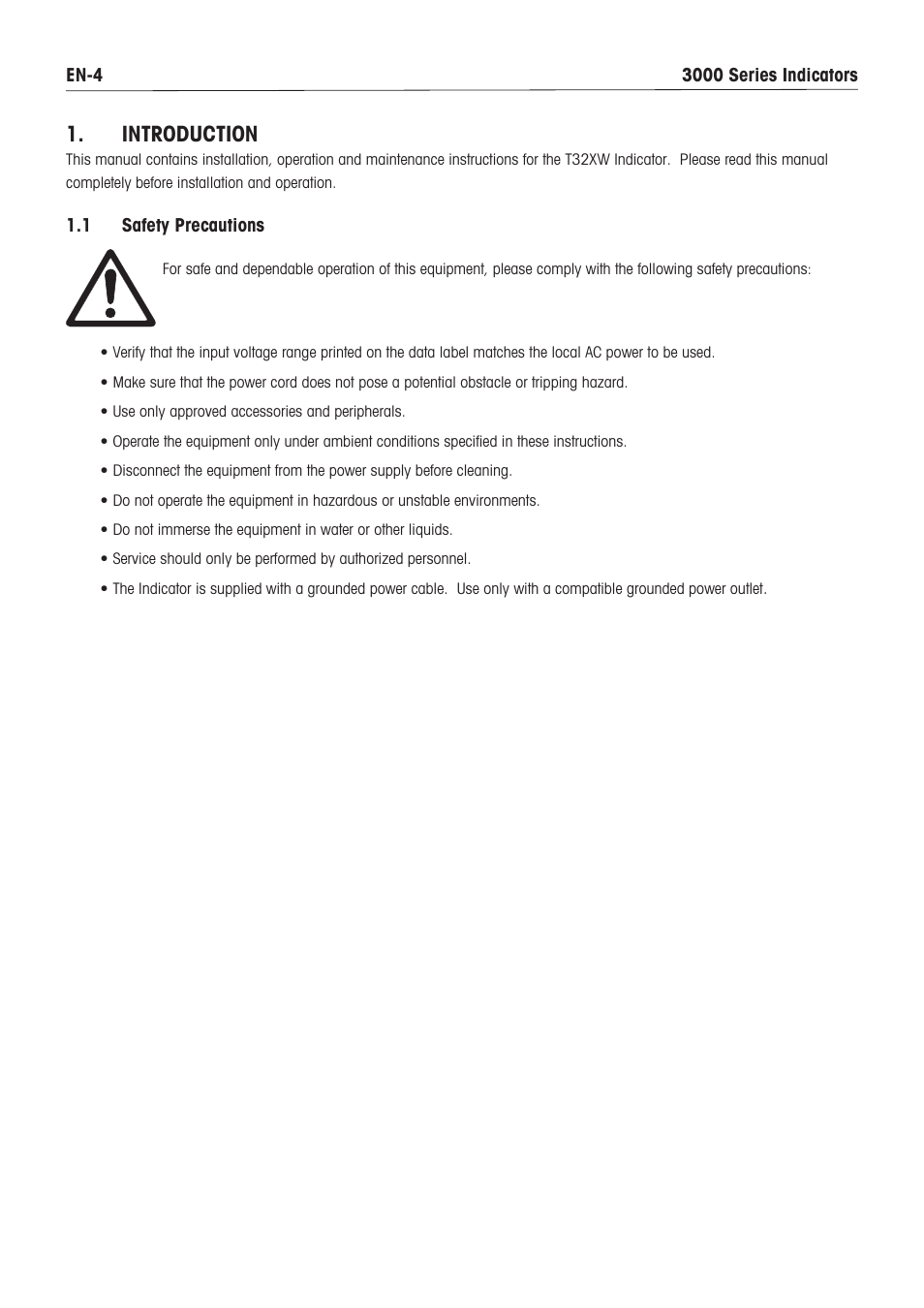 Introduction | Ohaus VX SERIES FLOOR SCALES Indicator T32XW Manual en User Manual | Page 6 / 48
