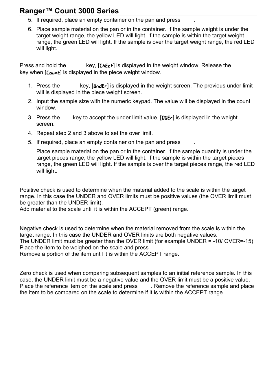 Ohaus RANGER COUNT 3000 COMPACT COUNTING SCALES Manual User Manual | Page 11 / 40