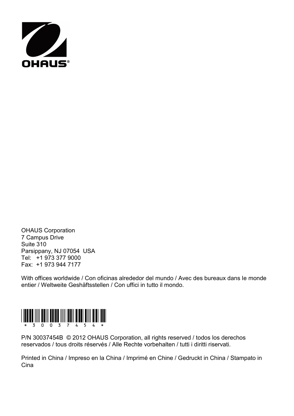 Ohaus RANGER COUNT 3000 COMPACT COUNTING SCALES Manual User Manual | Page 40 / 40